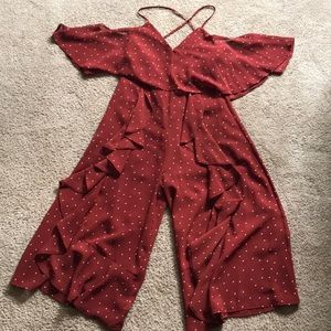 Polka dotted jumpsuit